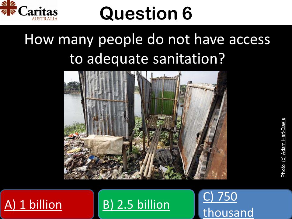 How many people do not have access to adequate sanitation.