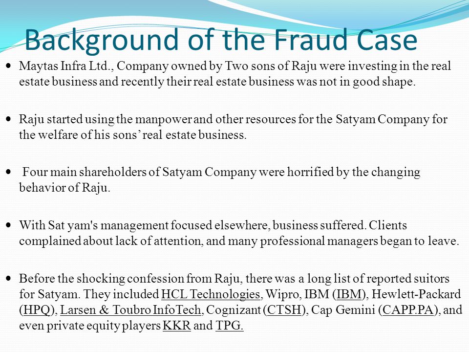 satyam fraud scam satyam fraud scam