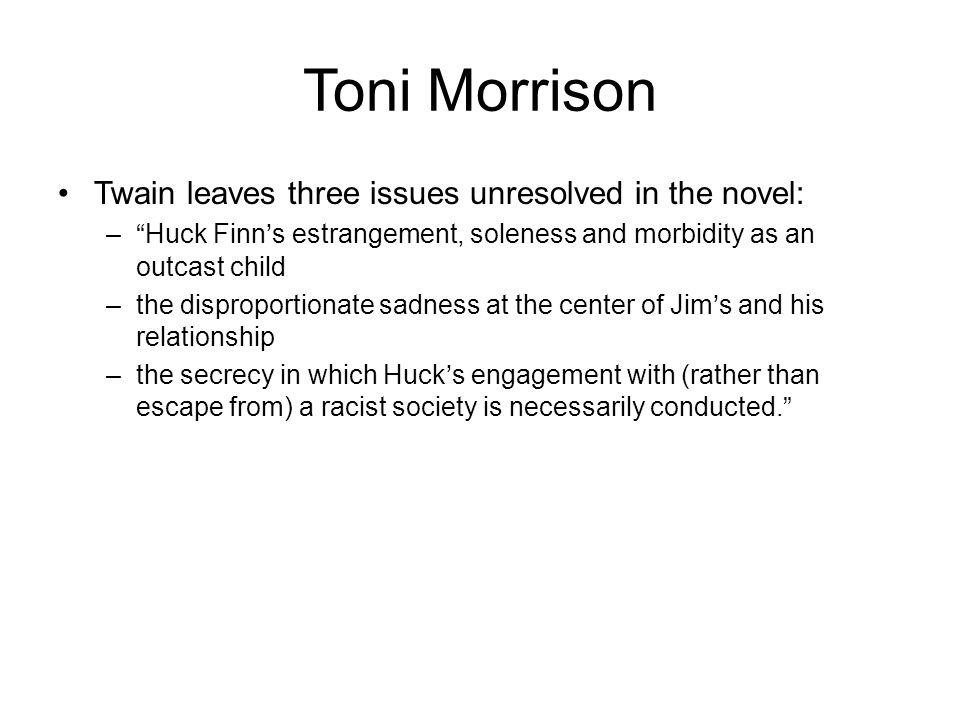 thesis about racism in huck finn thesis about racism in huck finn