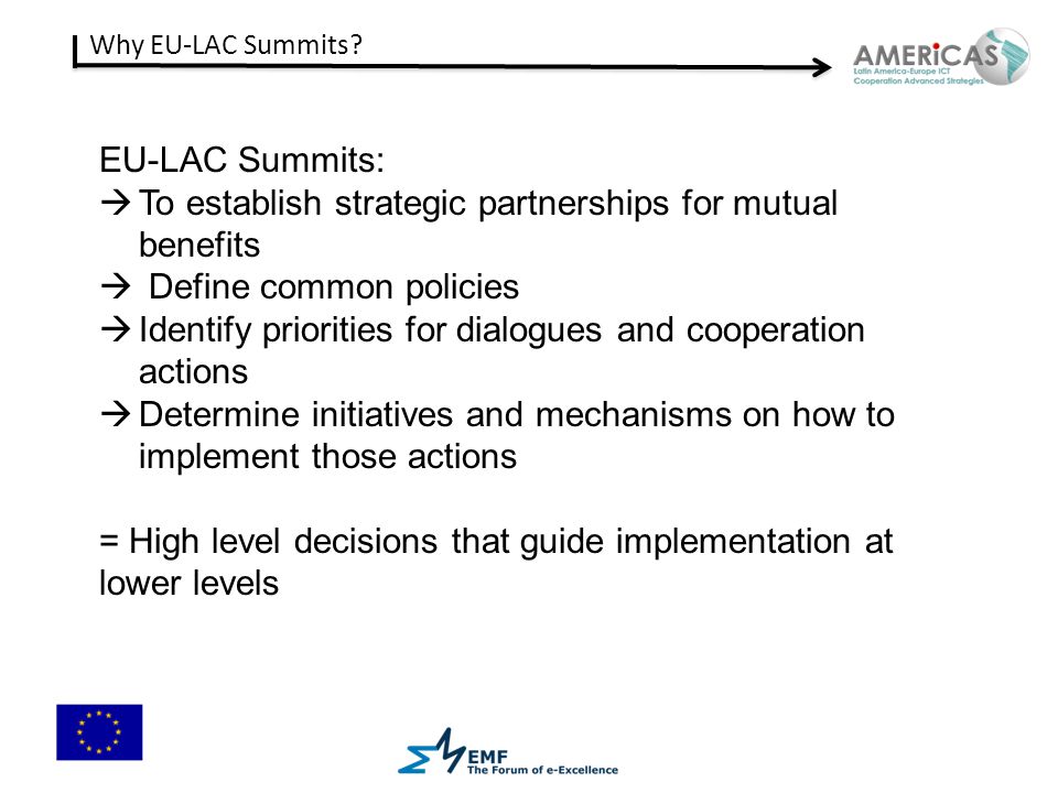 Why EU-LAC Summits.