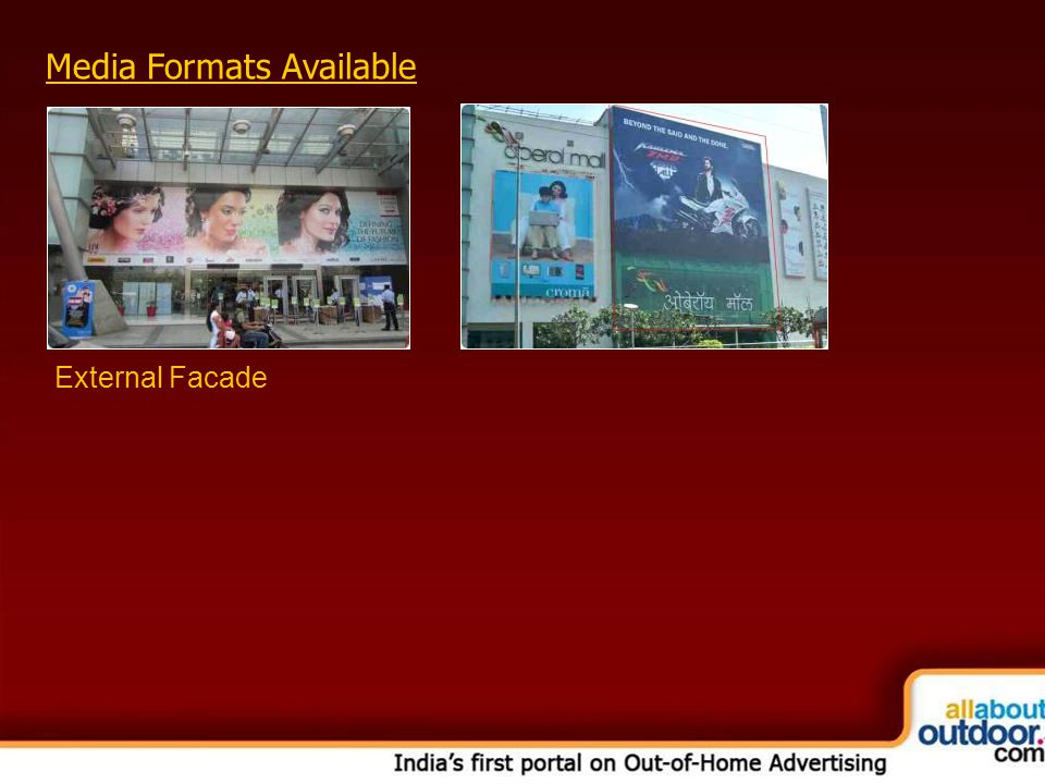 Media Formats Available External Facade