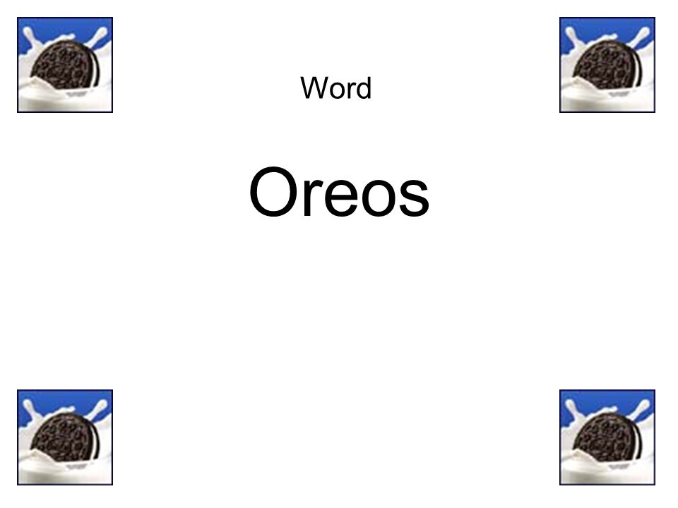 Word Oreos