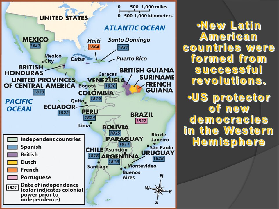 Monroe Doctrine  U. S. would stay out of European affairs.