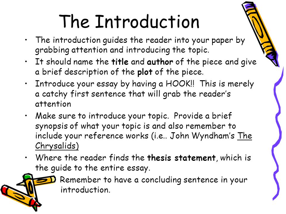 Introduction Paragraph Essay