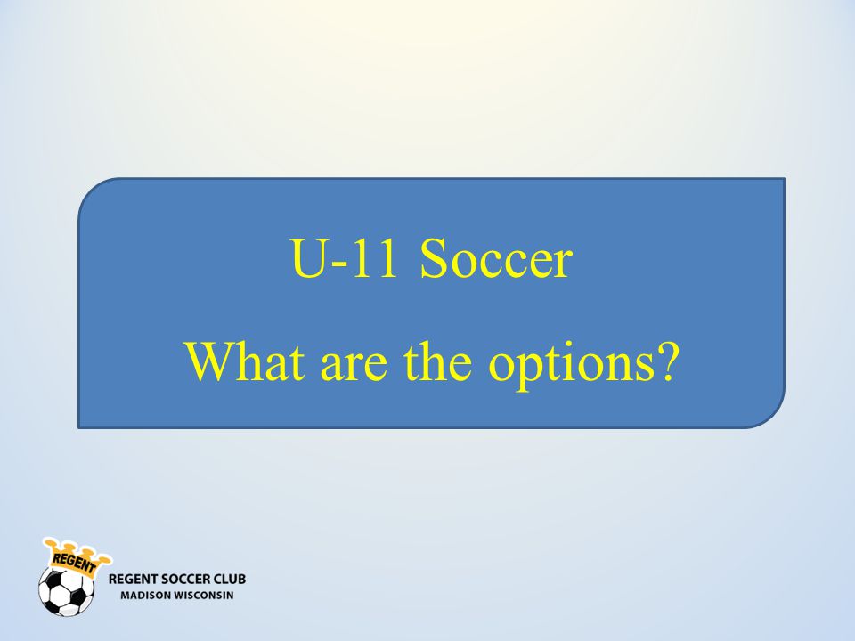 U-11 Soccer What are the options