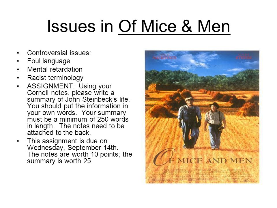 Of Mice And Men Book Review Essay