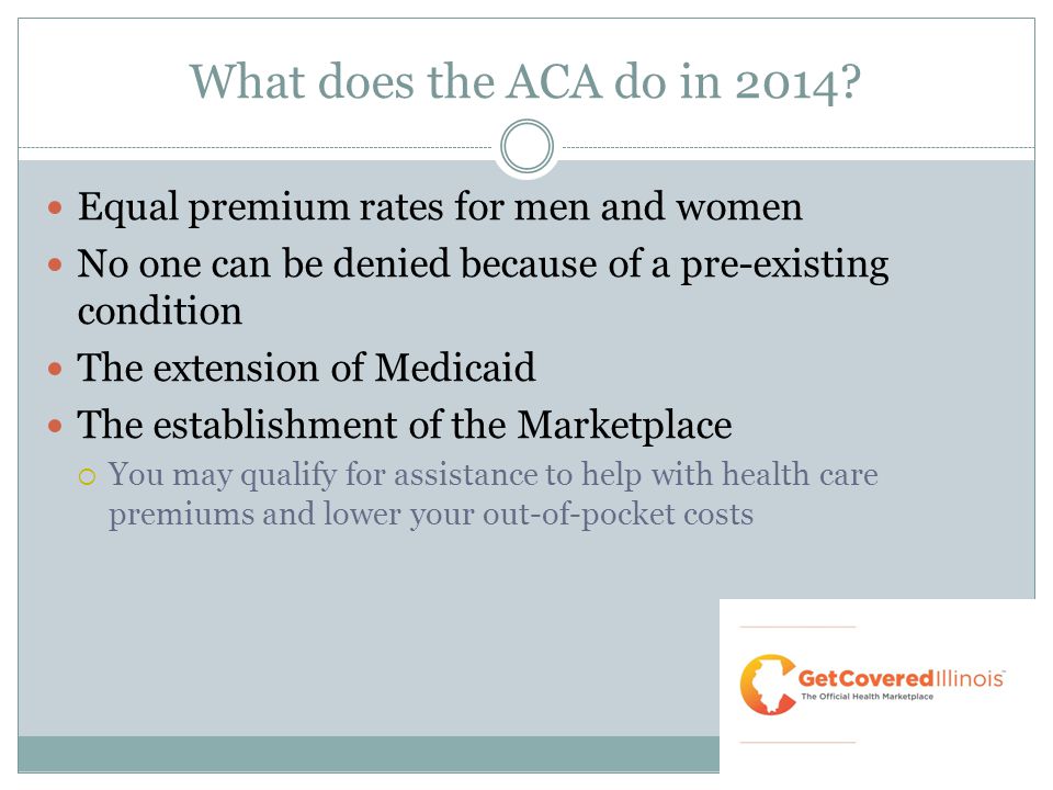 What does the ACA do in 2014.