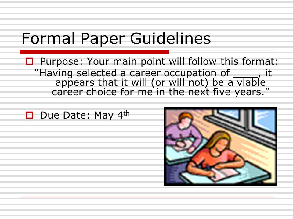 formal paper format