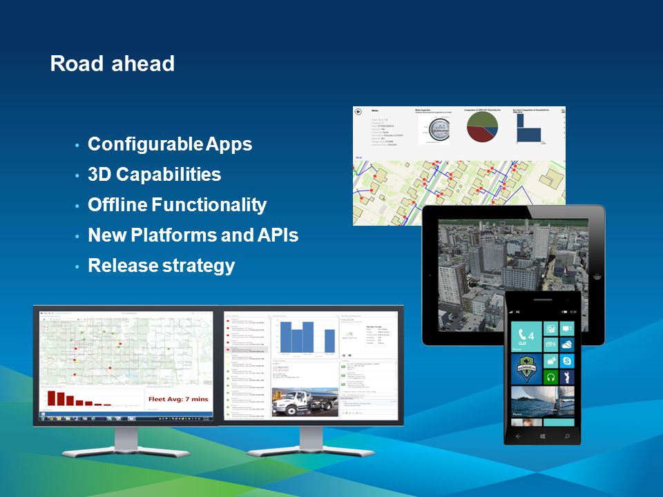 Configurable Apps 3D Capabilities Offline Functionality New Platforms and APIs Release strategy Road ahead