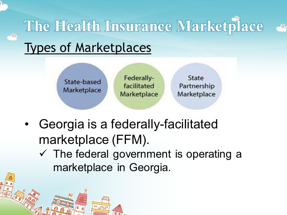 Types of Marketplaces Georgia is a federally-facilitated marketplace (FFM).