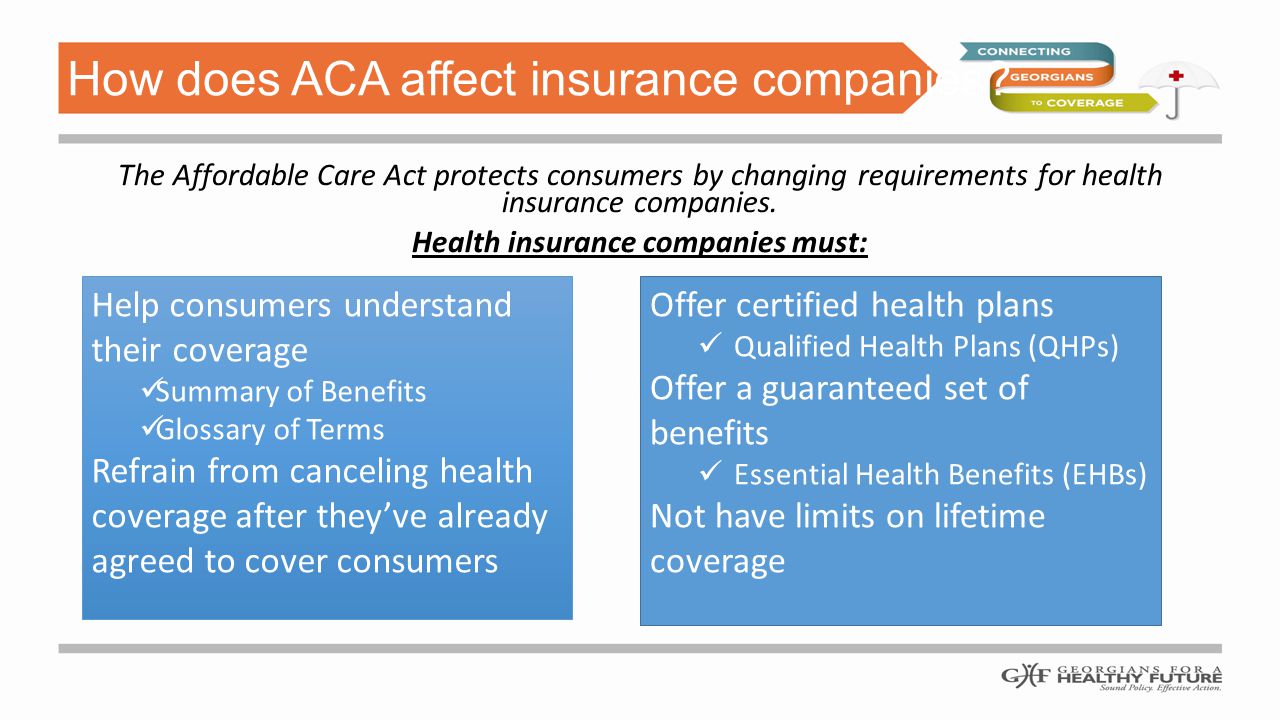 How does ACA affect insurance companies.