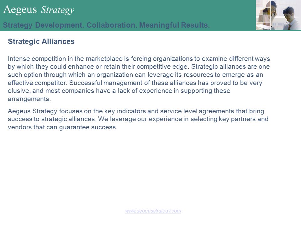 Strategic Alliances Aegeus Strategy Consulting.Outsourcing.Alliances   Aegeus Strategy Strategy Development.
