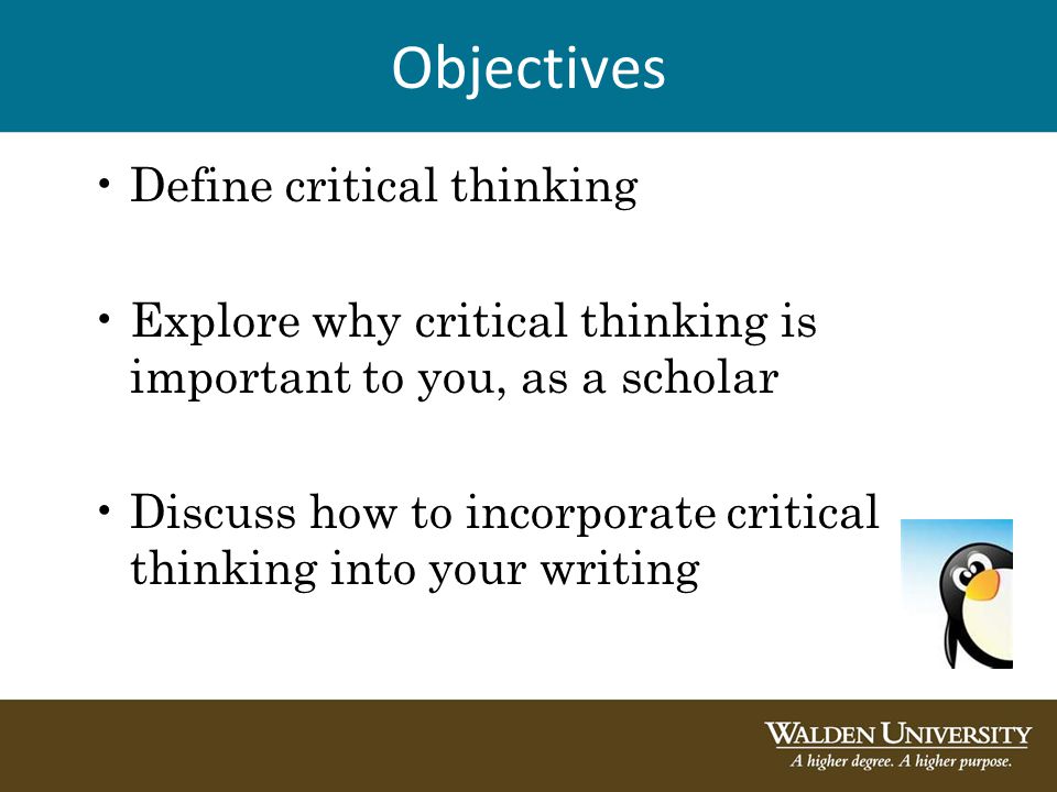 Importance of critical thinking in academic writing