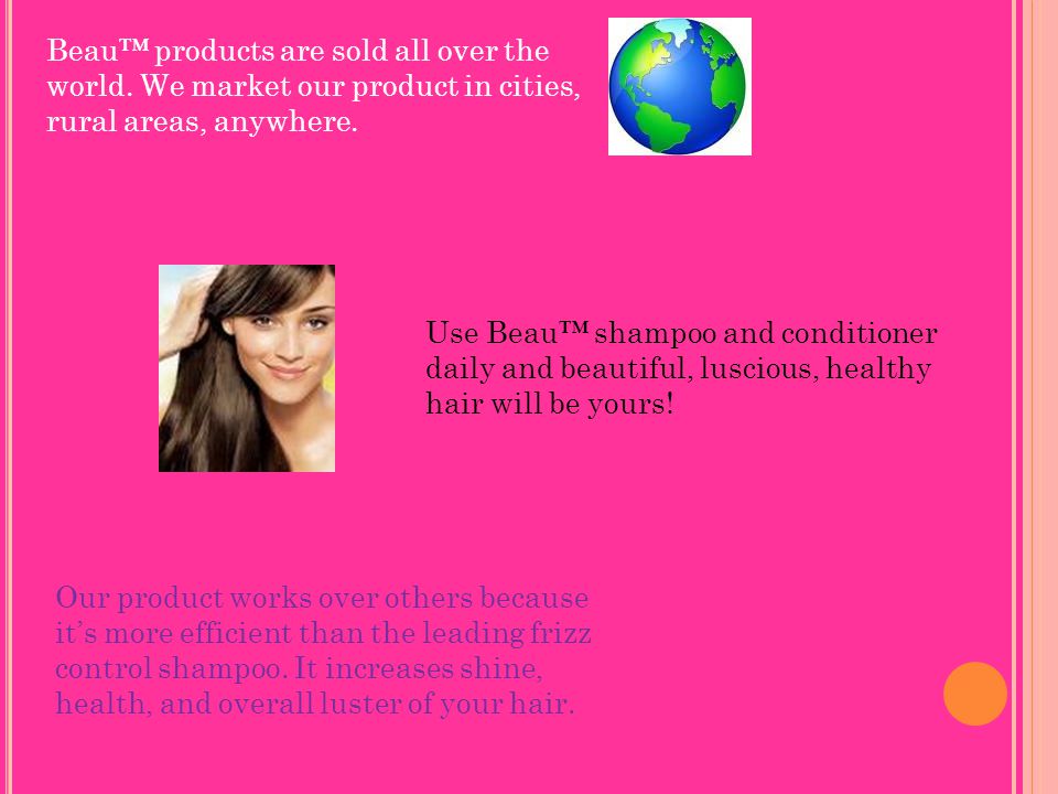 Beau™ products are sold all over the world. We market our product in cities, rural areas, anywhere.