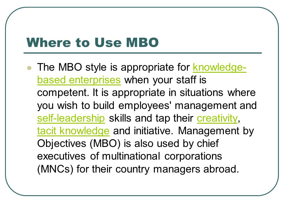 Management By Objectives Examples Gure Kubkireklamowe Co Management By Objectives Mbo What Is