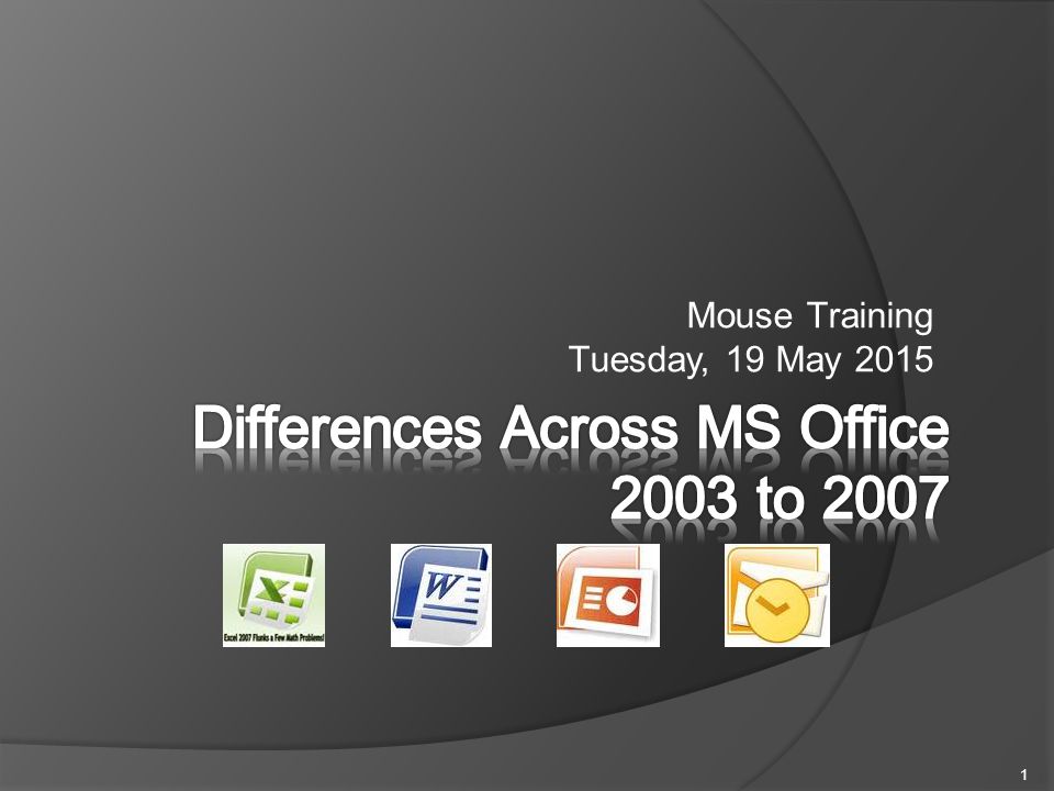 Mouse Training Tuesday, 19 May