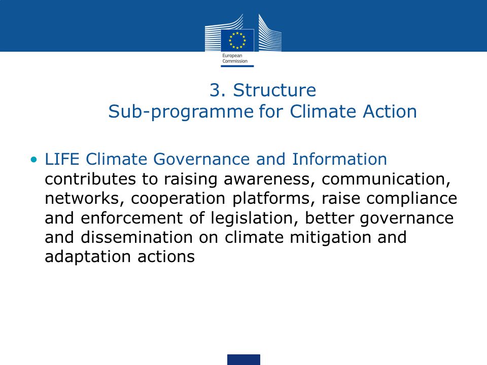 LIFE Climate Governance and Information contributes to raising awareness, communication, networks, cooperation platforms, raise compliance and enforcement of legislation, better governance and dissemination on climate mitigation and adaptation actions