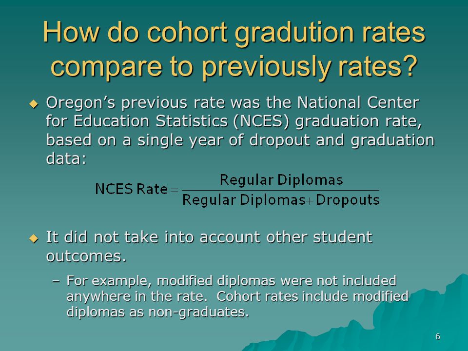 How do cohort gradution rates compare to previously rates.