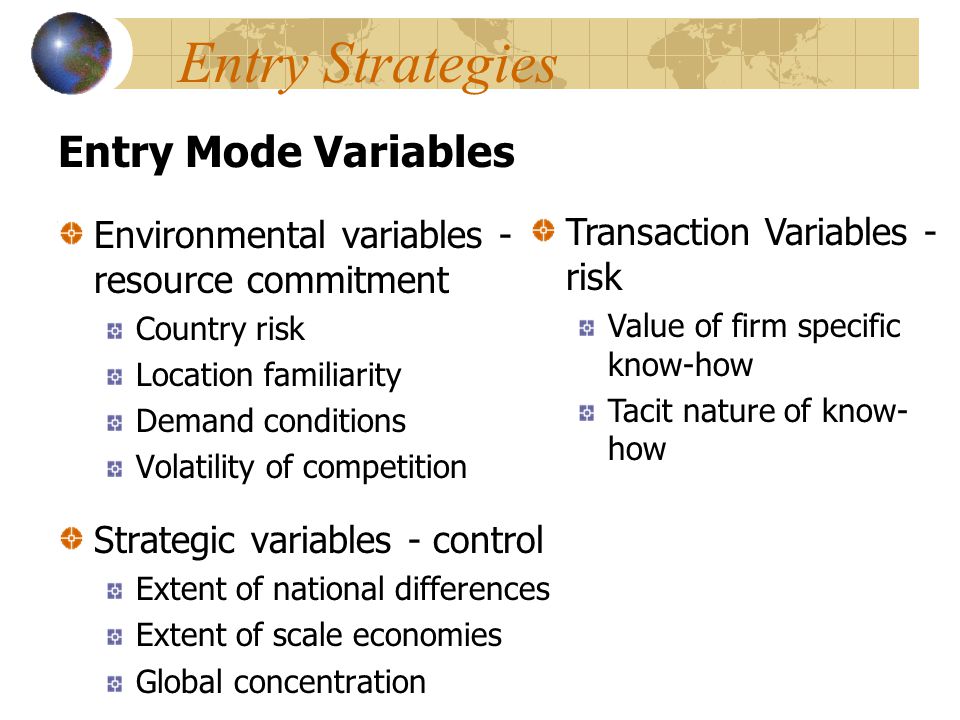 entry strategies entry strategies
