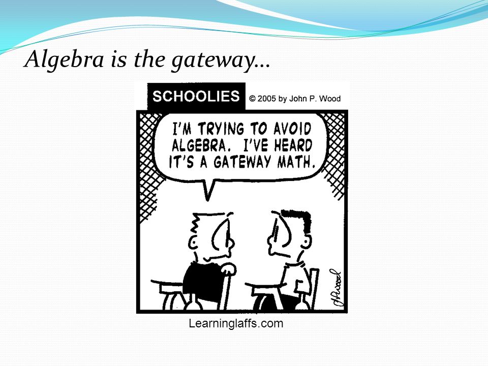 Algebra is the gateway… Learninglaffs.com
