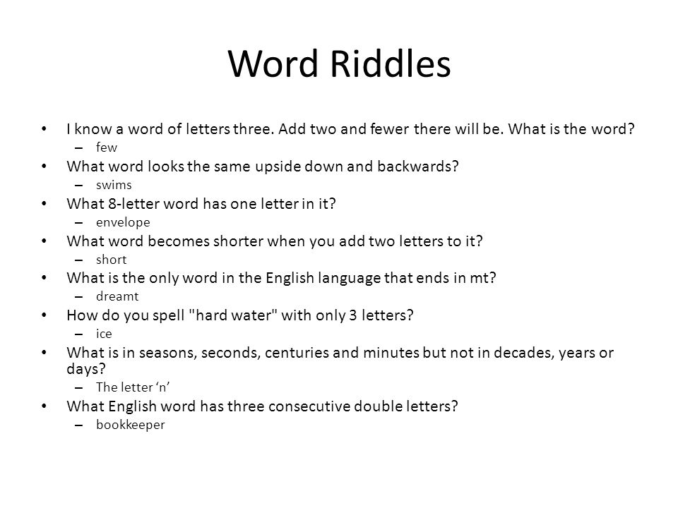 lecture 18 reading riddles and jokes review of lecture 17 in what 8 letter word has one letter in it
