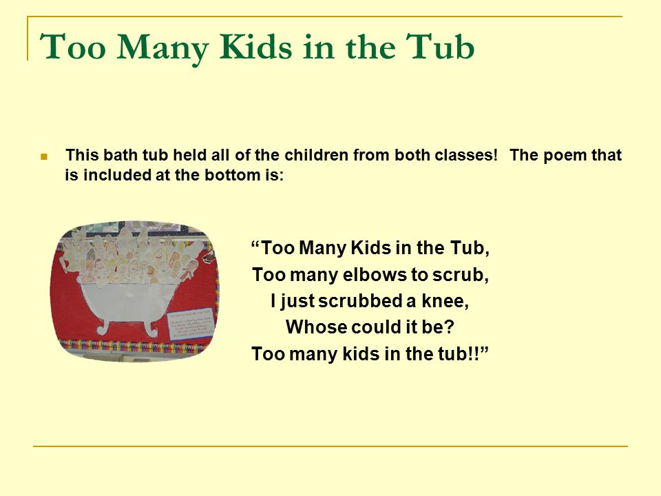 Too Many Kids in the Tub