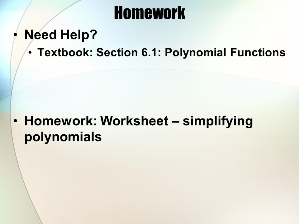 Homework Need Help.