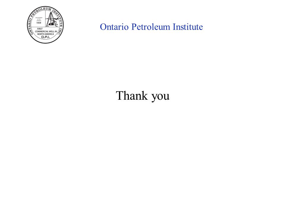 Ontario Petroleum Institute Thank you