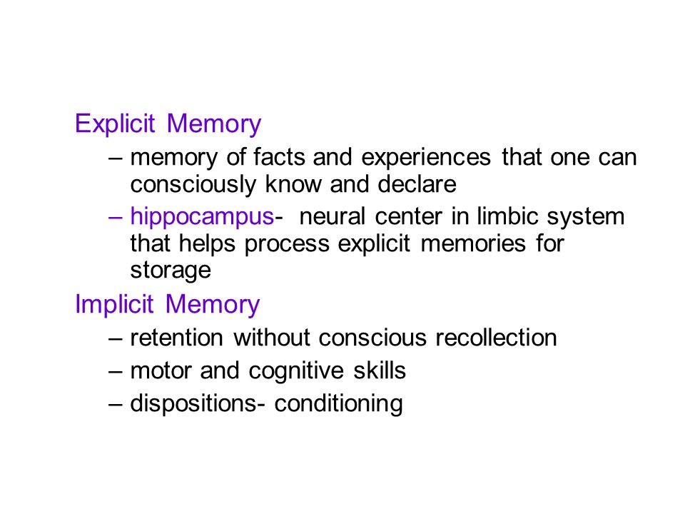 learning references 1 packard m knowlton b learning and memory the basal ganglia help students form implicit memories of