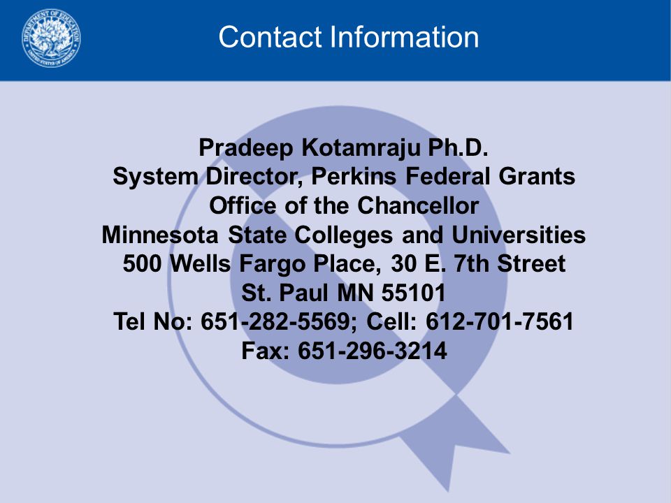 Contact Information Pradeep Kotamraju Ph.D.