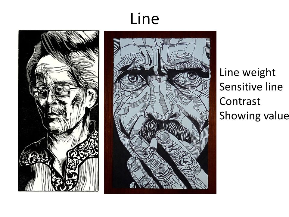Line Line weight Sensitive line Contrast Showing value