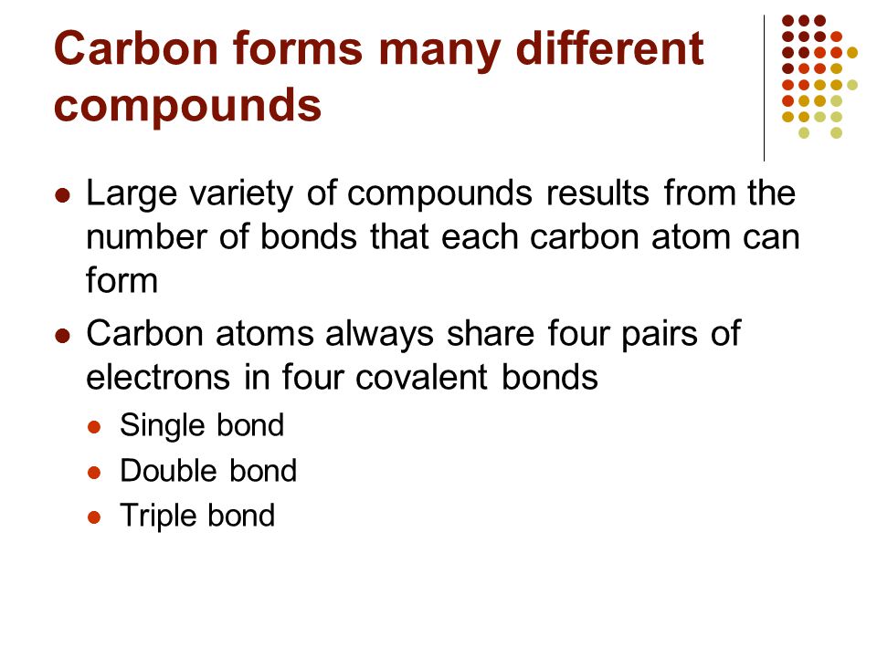 carbon in life and materials 6 c carbon organic compounds organic why can carbon form a variety of organic compounds