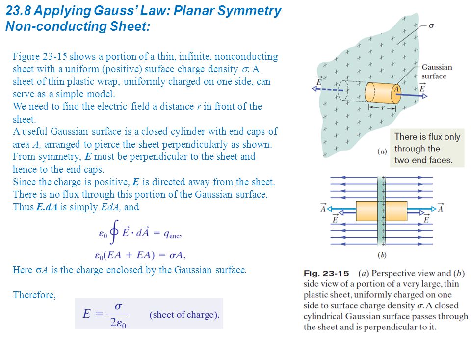 chapter 23 gauss law ppt video online download two very large nonconducting plastic sheets