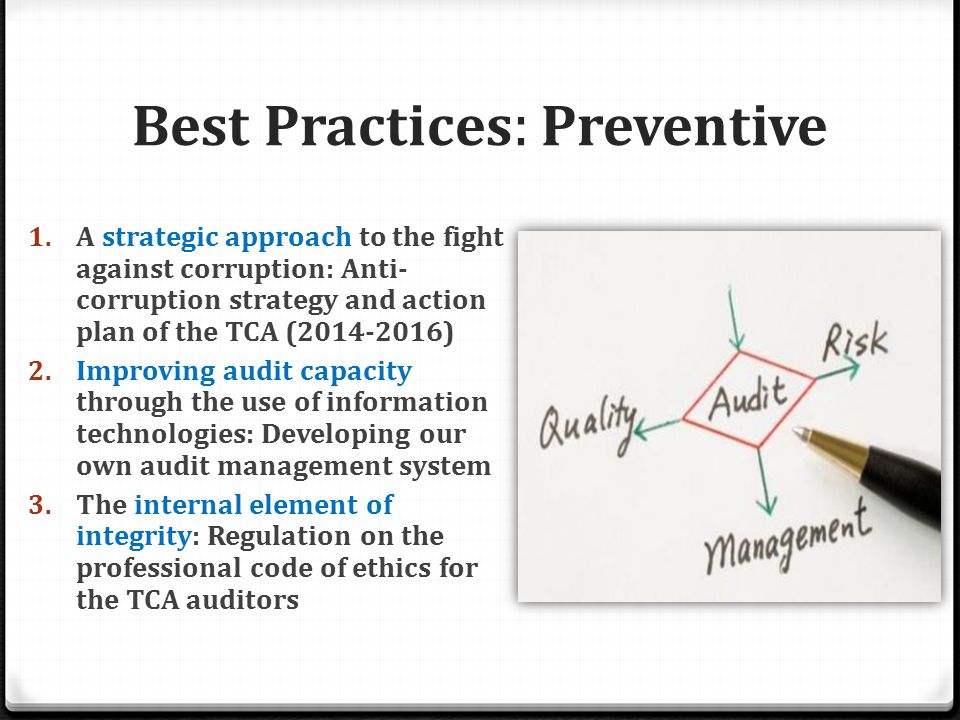 Best Practices : Preventive 1.