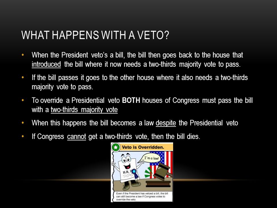 WHAT HAPPENS WITH A VETO.