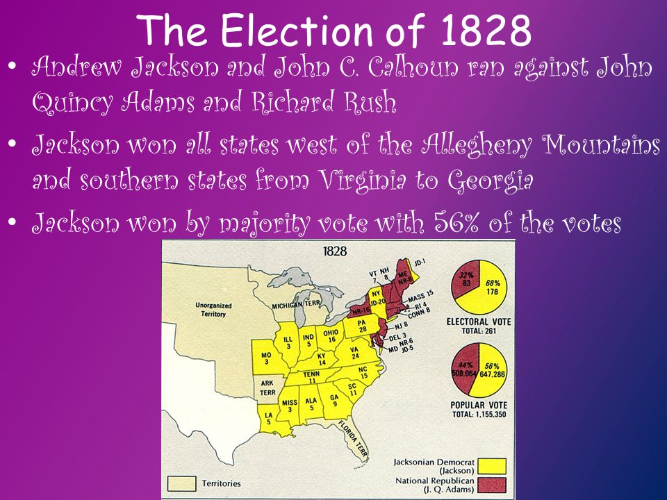 The Election of 1828 Andrew Jackson and John C.