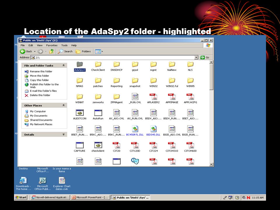 Location of the AdaSpy2 folder - highlighted