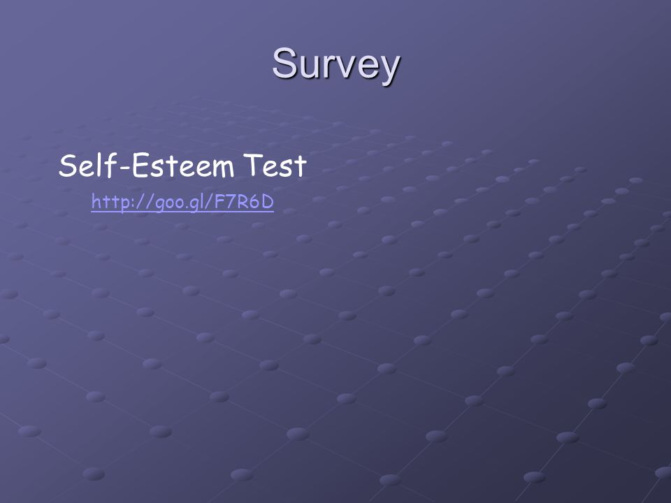 Survey Self-Esteem Test