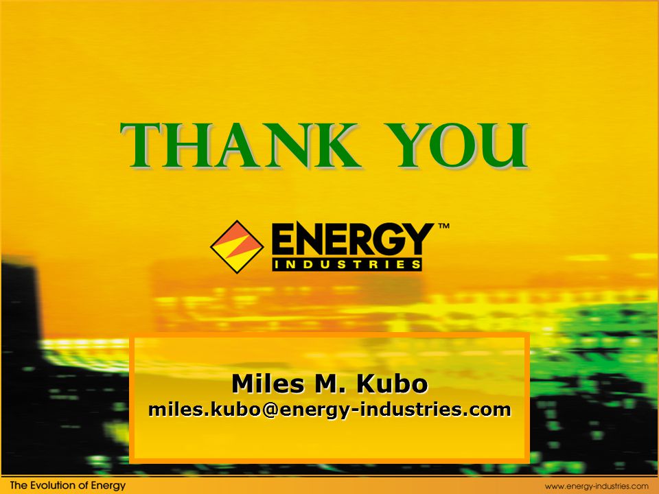 Miles M. Kubo THANK YOU