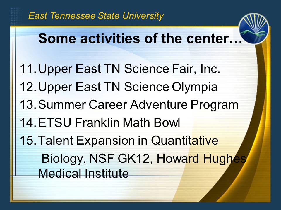 11.Upper East TN Science Fair, Inc.