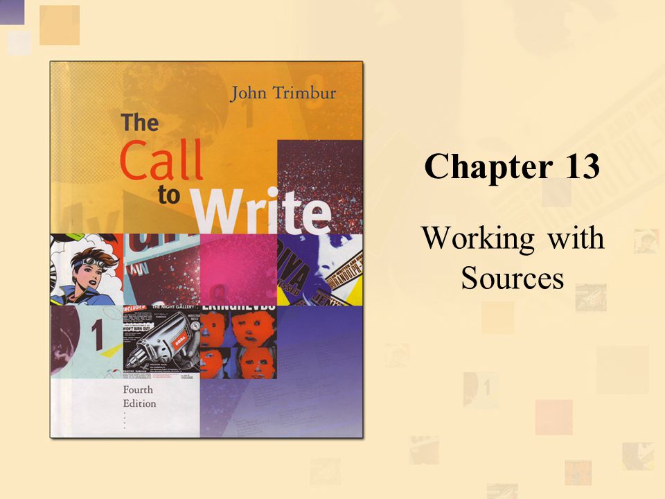 Chapter 13 Working with Sources