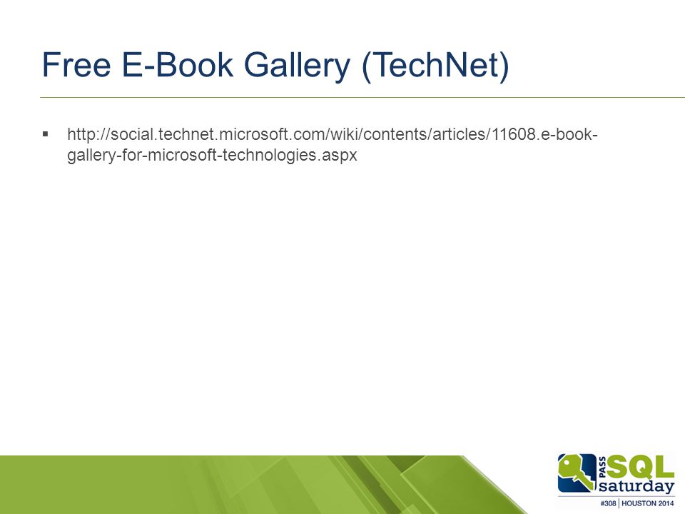 Free E-Book Gallery (TechNet)    gallery-for-microsoft-technologies.aspx