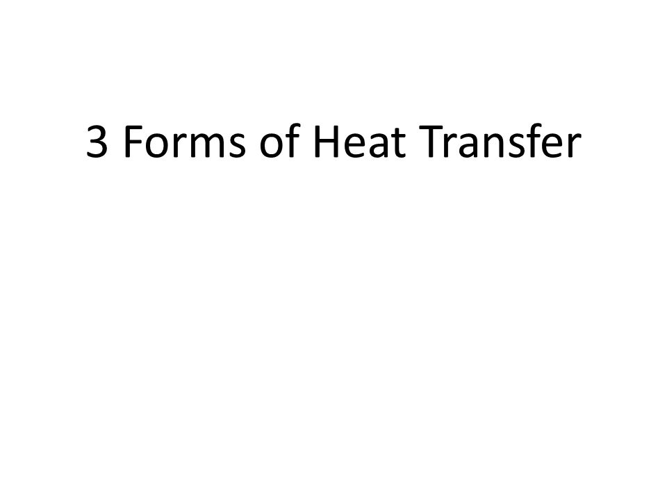 3 Forms of Heat Transfer