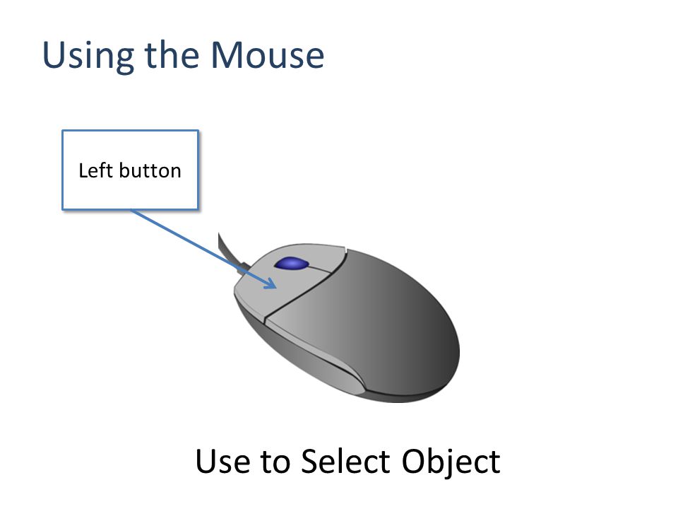 Left button Use to Select Object