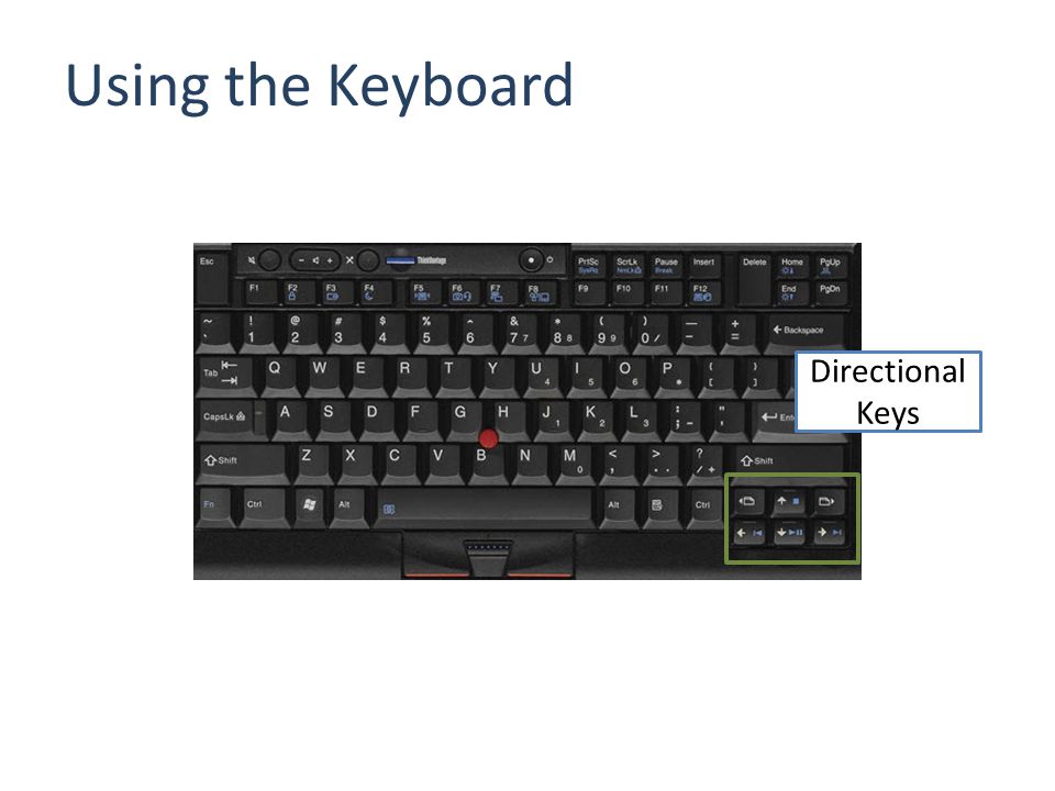 Using the Keyboard Directional Keys
