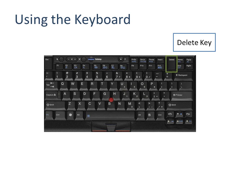 Using the Keyboard Delete Key