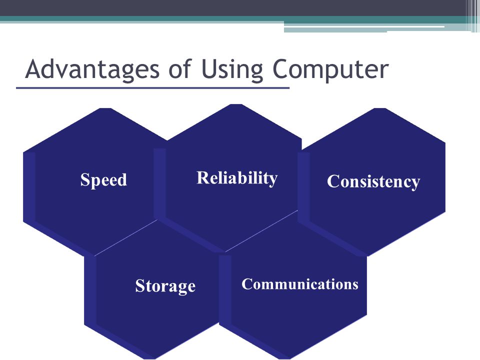 Advantages of Using Computer Storage Communications Speed Reliability Consistency