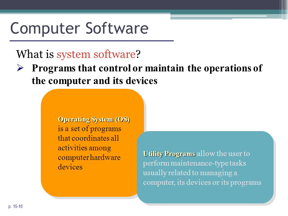Computer Software What is system software. p.