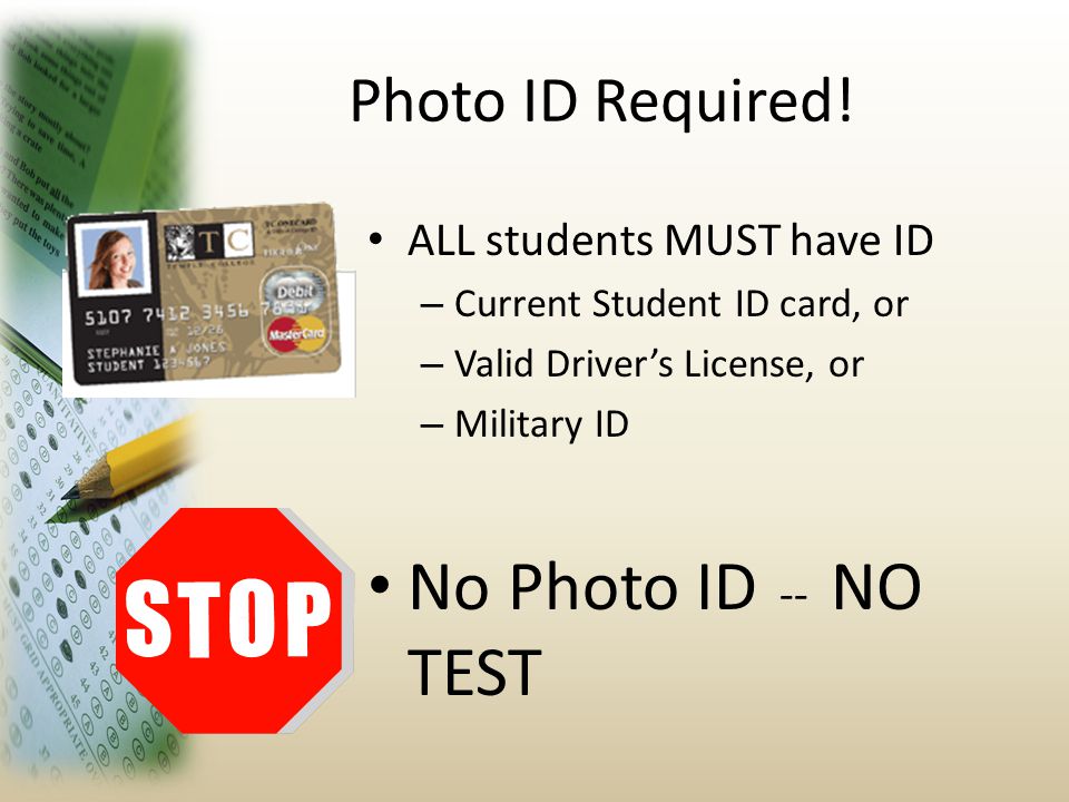 Photo ID Required.