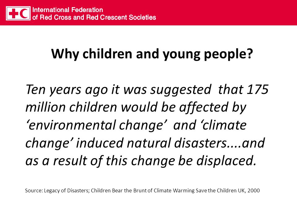 Why children and young people.